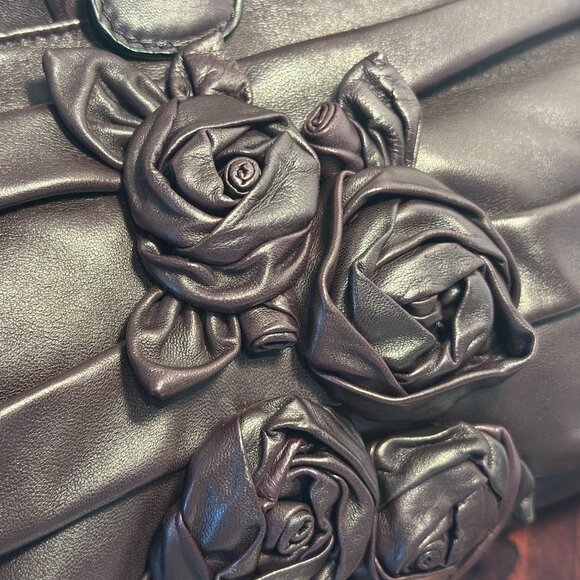 Valentino Petale Rose Leather Bag - Rare Burgundy Mint Condition - Picture 8 of 10